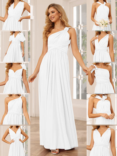 A-Line/Princess Convertible Infinity Long Bridesmaid Dresses