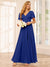 A-Line/Princess V-Neck Long Bridesmaid Dresses with Split Side