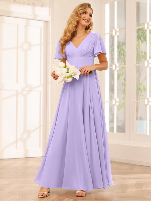lilac bridesmaid dresses under 100 Cheap Long Lilac Bridesmaid Dresses with Slit and Sash ARD1899