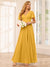 A-Line/Princess V-Neck Long Bridesmaid Dresses with Split Side