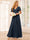 A-Line/Princess V-Neck Long Bridesmaid Dresses with Split Side