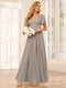 A-Line/Princess V-Neck Long Bridesmaid Dresses with Split Side