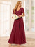 A-Line/Princess V-Neck Long Bridesmaid Dresses with Split Side