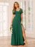 A-Line/Princess V-Neck Long Bridesmaid Dresses with Split Side