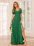 A-Line/Princess V-Neck Long Bridesmaid Dresses with Split Side