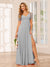A-Line/Princess V-Neck Long Bridesmaid Dresses with Split Side