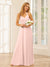 A-Line/Princess Halter Long Bridesmaid Dresses with Split Side