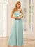A-Line/Princess Halter Long Bridesmaid Dresses with Split Side