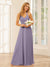 A-Line/Princess Halter Long Bridesmaid Dresses with Split Side