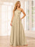A-Line/Princess One-Shoulder Long Bridesmaid Dresses with Split Side & Sash
