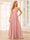 A-Line/Princess One-Shoulder Long Bridesmaid Dresses with Split Side & Sash