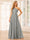A-Line/Princess One-Shoulder Long Bridesmaid Dresses with Split Side & Sash