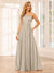 A-Line/Princess One-Shoulder Long Bridesmaid Dresses with Split Side & Sash