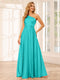 A-Line/Princess One-Shoulder Long Bridesmaid Dresses with Split Side & Sash