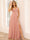 A-Line/Princess V-Neck Long Bridesmaid Dresses with Split Side