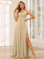 A-Line/Princess V-Neck Long Bridesmaid Dresses with Split Side