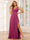 A-Line/Princess V-Neck Long Bridesmaid Dresses with Split Side