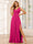 A-Line/Princess V-Neck Long Bridesmaid Dresses with Split Side