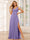 A-Line/Princess V-Neck Long Bridesmaid Dresses with Split Side