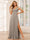 A-Line/Princess V-Neck Long Bridesmaid Dresses with Split Side