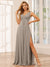 A-Line/Princess V-Neck Long Bridesmaid Dresses with Split Side