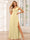 A-Line/Princess V-Neck Long Bridesmaid Dresses with Split Side