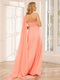 A-Line/Princess One-Shoulder Long Bridesmaid Dresses with Ruched