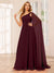 A-Line/Princess One-Shoulder Long Bridesmaid Dresses with Ruched