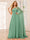 A-Line/Princess One-Shoulder Long Bridesmaid Dresses with Ruched