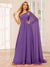 A-Line/Princess One-Shoulder Long Bridesmaid Dresses with Ruched