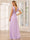 A-Line/Princess V-Neck Long Bridesmaid Dresses with Ruffles