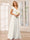 A-Line/Princess V-Neck Long Bridesmaid Dresses with Ruffles