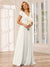 A-Line/Princess V-Neck Long Bridesmaid Dresses with Ruffles