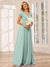 A-Line/Princess V-Neck Long Bridesmaid Dresses with Ruffles