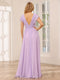A-Line/Princess V-Neck Long Bridesmaid Dresses with Split Side