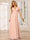 A-Line/Princess V-Neck Long Bridesmaid Dresses with Split Side