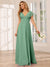 A-Line/Princess V-Neck Long Bridesmaid Dresses with Split Side