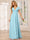 A-Line/Princess V-Neck Long Bridesmaid Dresses with Split Side