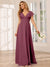 A-Line/Princess V-Neck Long Bridesmaid Dresses with Split Side