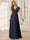 A-Line/Princess V-Neck Long Bridesmaid Dresses with Split Side