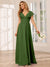A-Line/Princess V-Neck Long Bridesmaid Dresses with Split Side