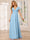 A-Line/Princess V-Neck Long Bridesmaid Dresses with Split Side
