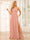 A-Line/Princess One-Shoulder Long Bridesmaid Dresses with Split Side