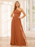 A-Line/Princess One-Shoulder Long Bridesmaid Dresses with Split Side