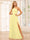 A-Line/Princess One-Shoulder Long Bridesmaid Dresses with Split Side