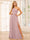 A-Line/Princess One-Shoulder Long Bridesmaid Dresses with Split Side