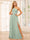 A-Line/Princess One-Shoulder Long Bridesmaid Dresses with Split Side