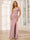 Sheath/Column Spaghetti Straps Off-the-Shoulder Long Bridesmaid Dresses with Split Side