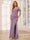 Sheath/Column Spaghetti Straps Off-the-Shoulder Long Bridesmaid Dresses with Split Side