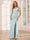 Sheath/Column Spaghetti Straps Off-the-Shoulder Long Bridesmaid Dresses with Split Side